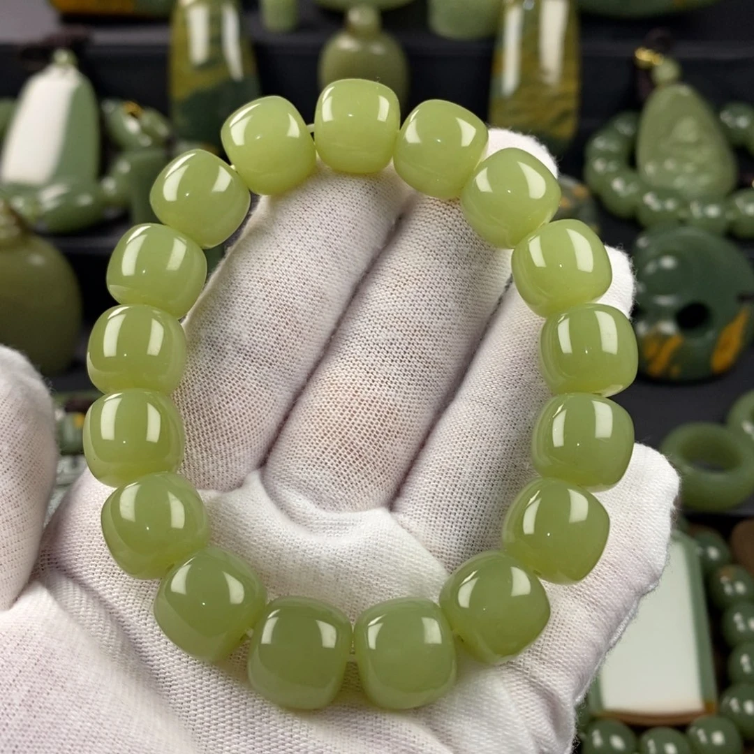 岫岩老玉（透闪石质玉）未镶嵌手链