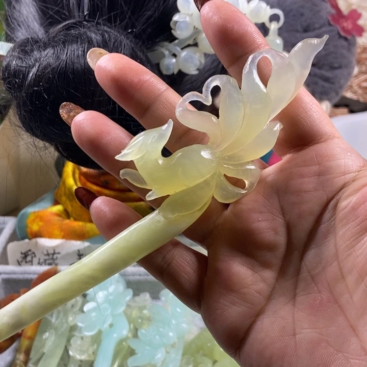 未镶嵌蛇纹石玉发饰