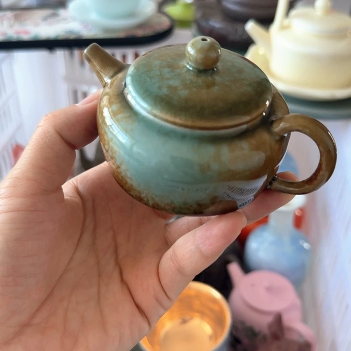 微瑕陶瓷茶具茶杯花插
