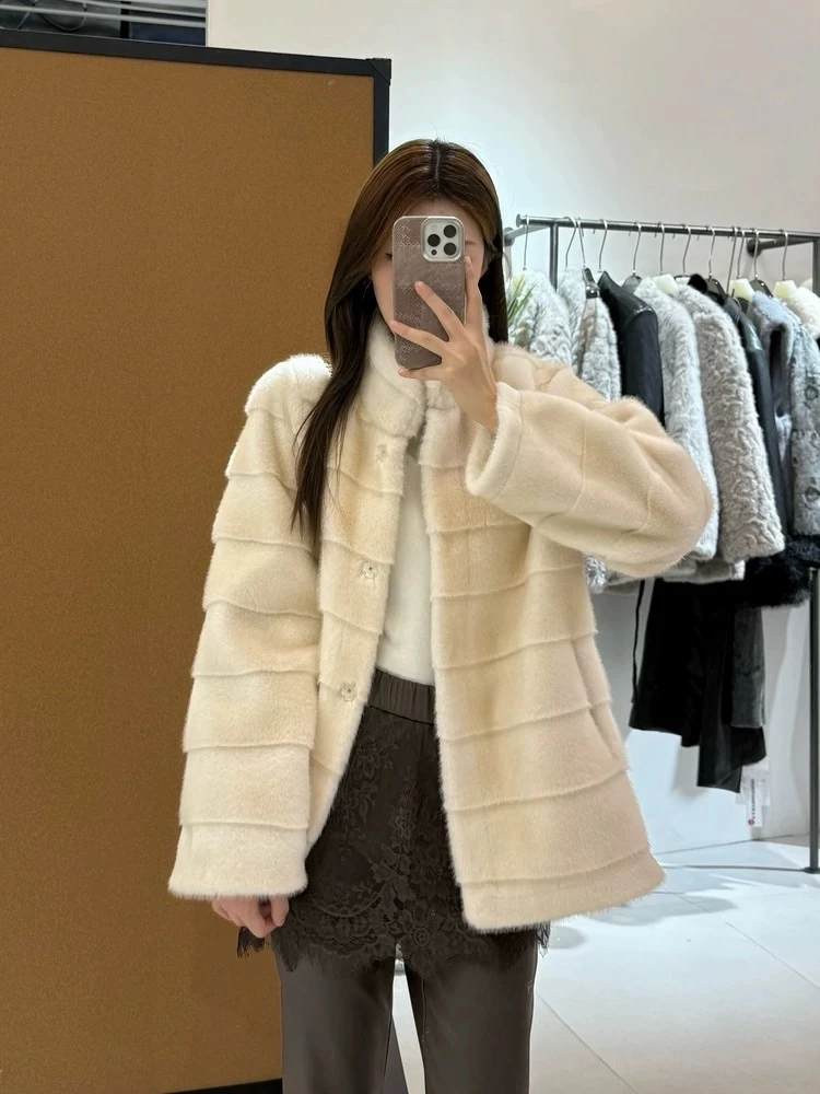 96153 毛毛外套女秋冬季气质高级感名媛外套