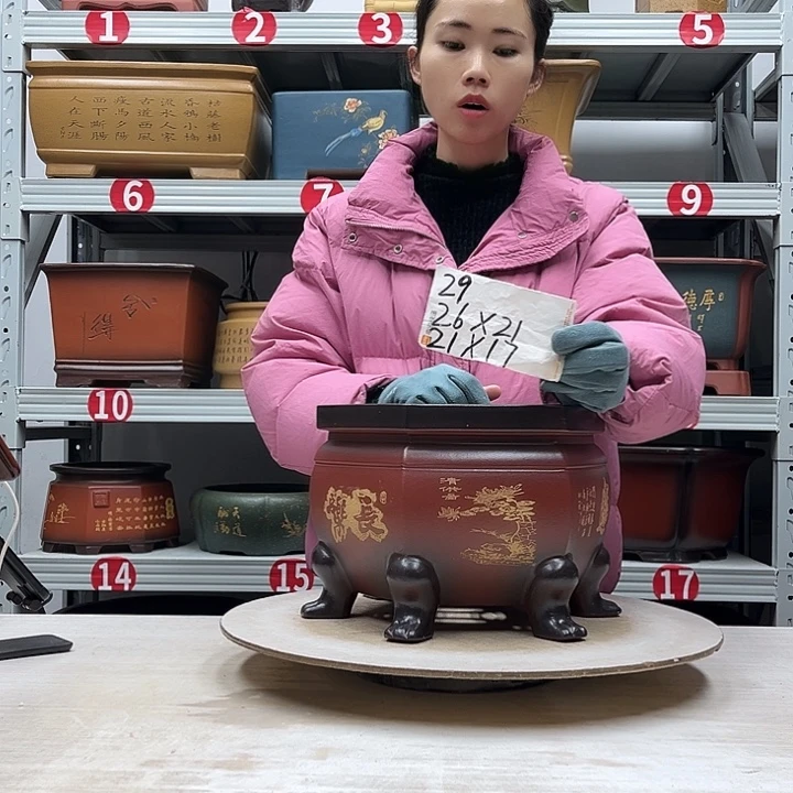 紫砂花盆紫砂花盆