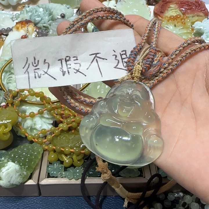 蛇纹石玉未镶嵌吊坠