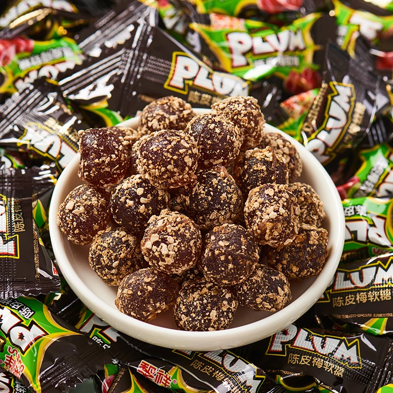 黎祥陈皮梅软糖酸甜话梅结婚庆糖果散装批发休闲零食年货糖果批发