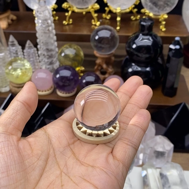 淇***子未镶嵌摆件水晶天然白水晶球13