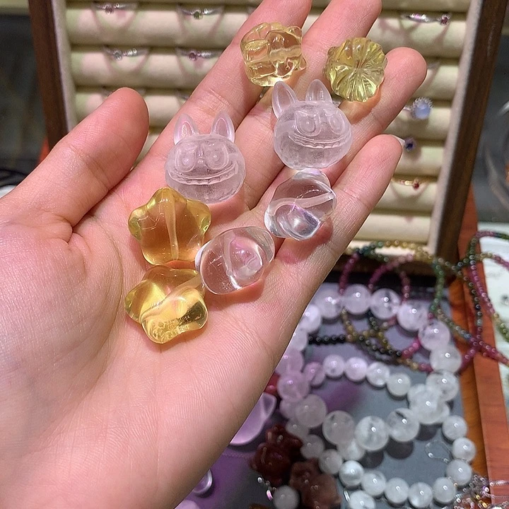 水晶珠宝半成品未镶嵌两个任选