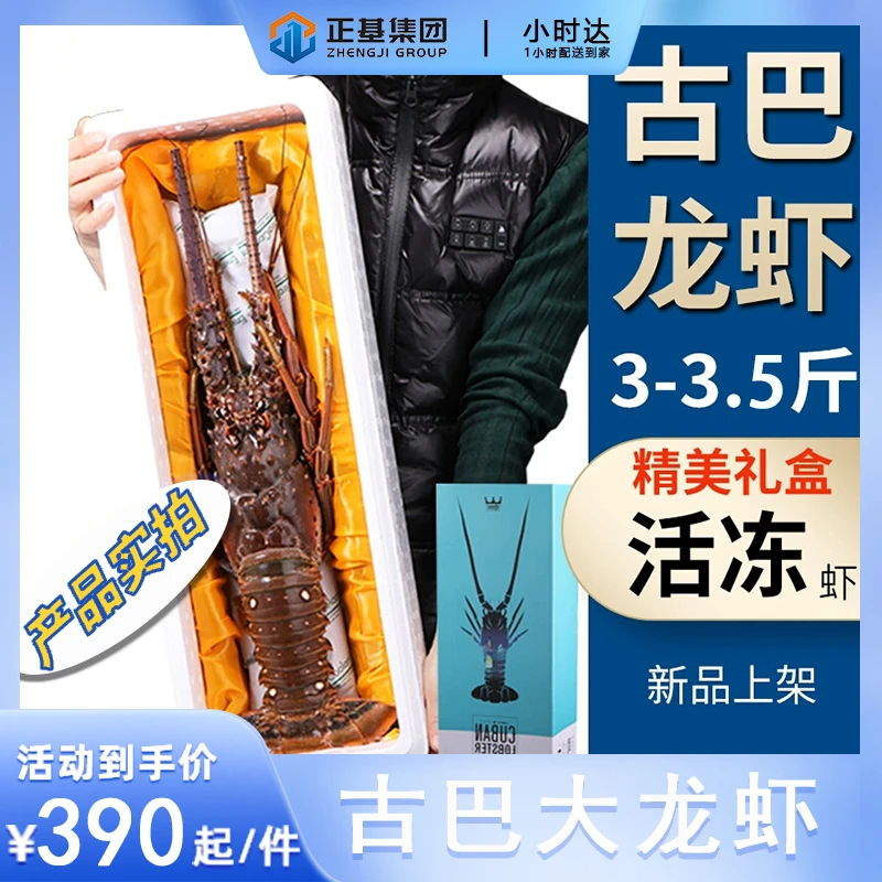 【正基国际水产城】超大古巴龙虾冷冻水产春节除夕过年送礼海鲜礼盒