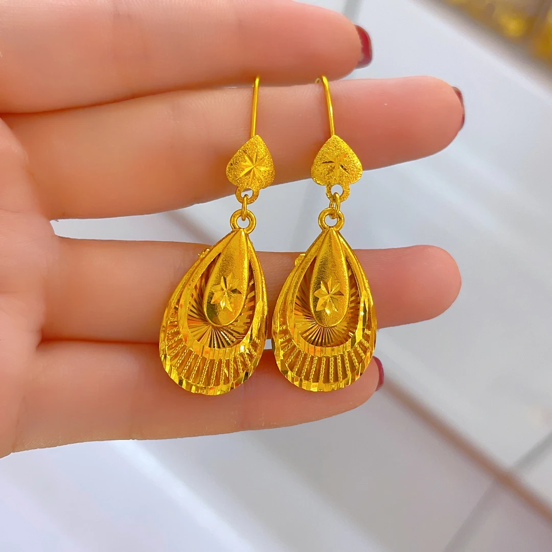 铜合金耳饰 1516铜合金耳饰新款耳环爆款白搭时尚金色气质秋冬