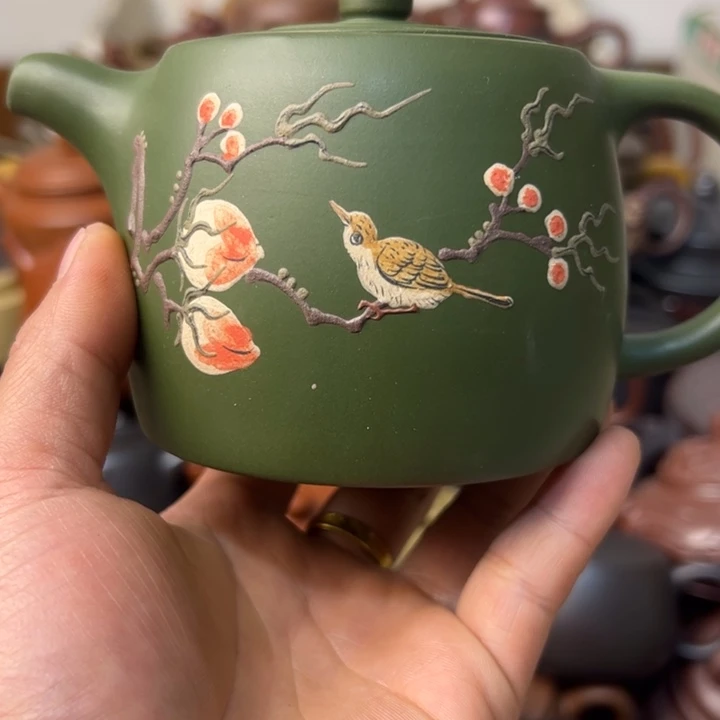 紫砂茶壶壶口整口痕迹花泥