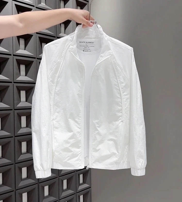 美式工装立领夹克男士2025春秋薄款简约休闲潮牌时尚高级感外套男