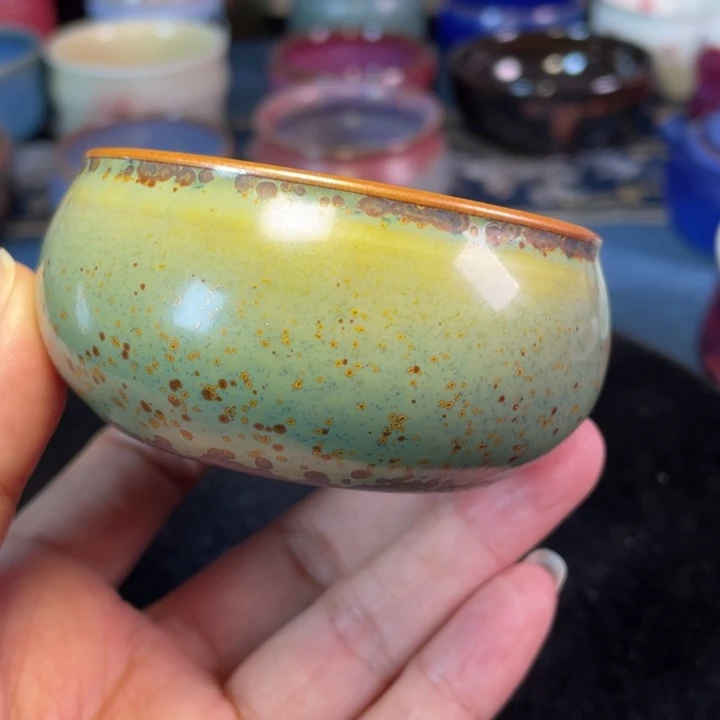 摆件钧瓷碳烧禅定杯