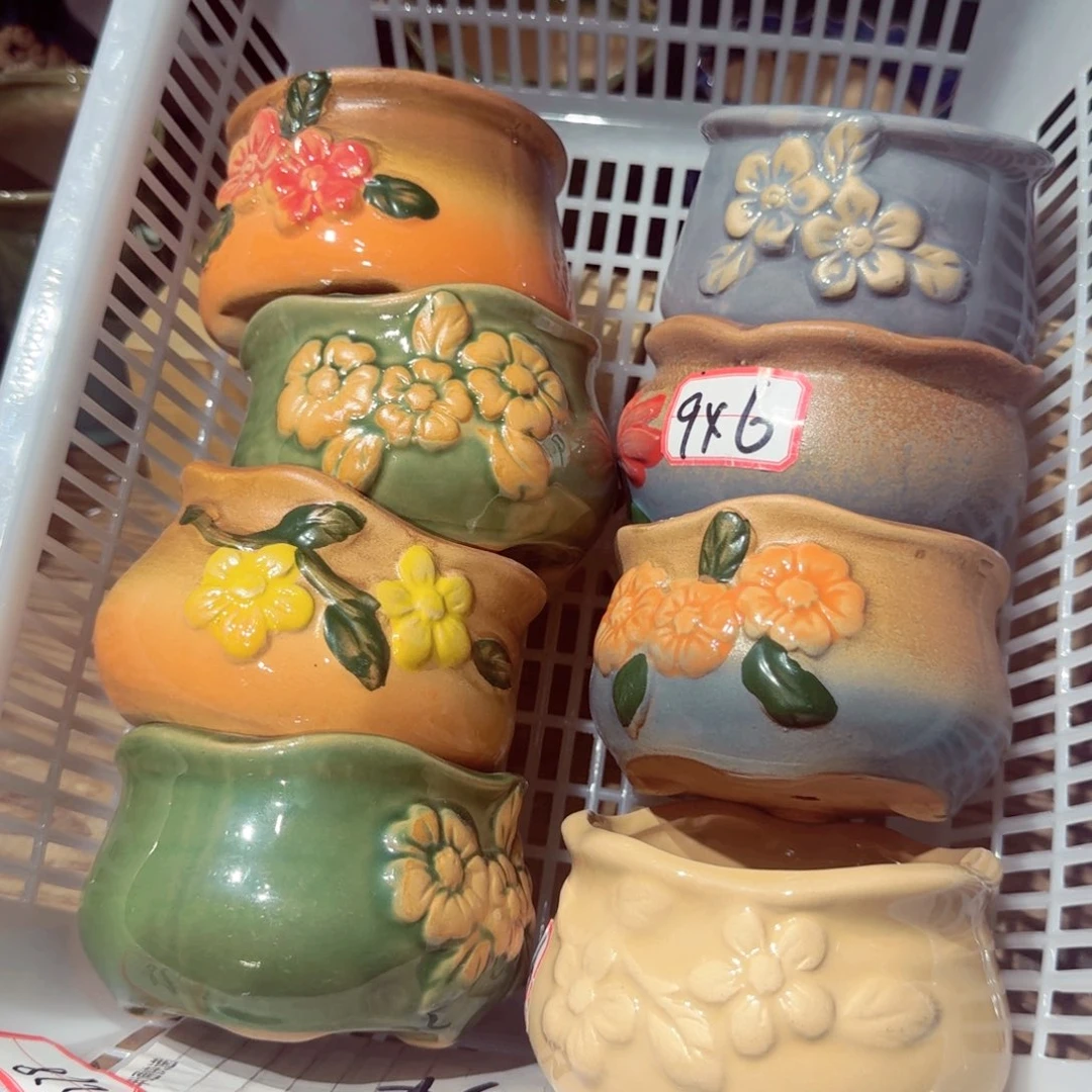 紫砂花盆粗陶地 醋