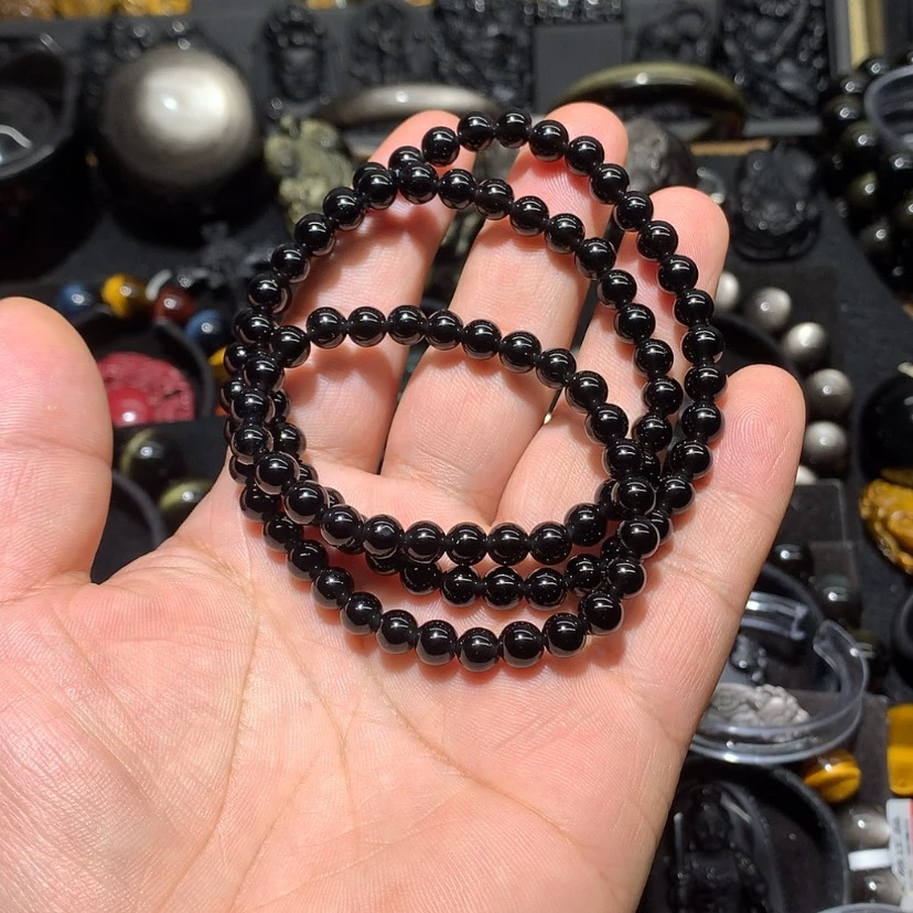 【闪购商品】黑曜岩珠宝奇石未镶嵌玲*?