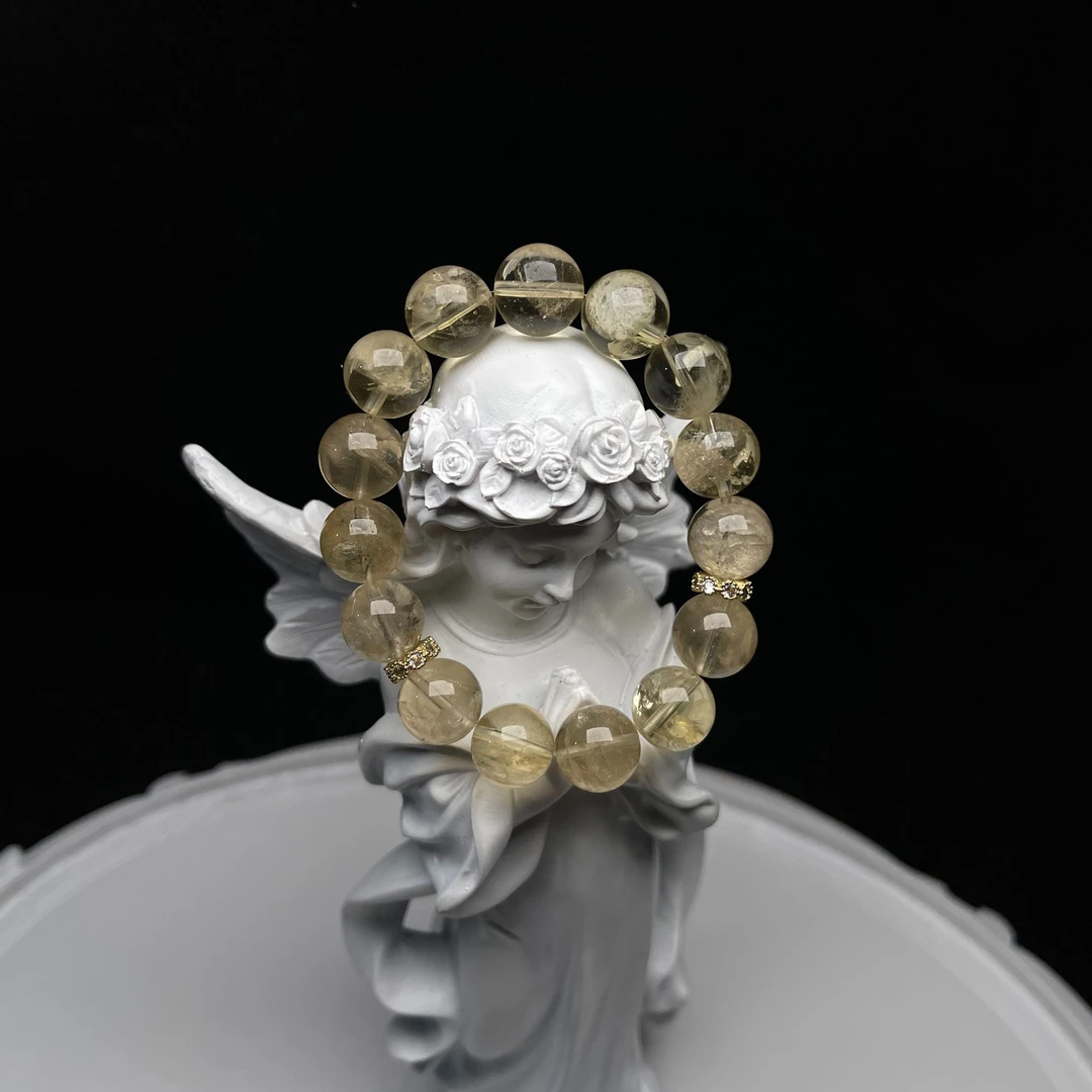 天然黄水晶12m轻奢高级招财暴富手链