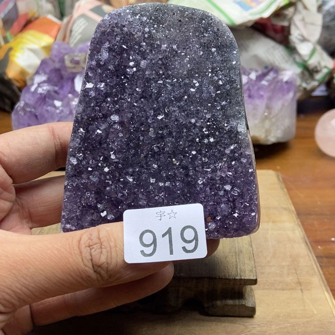 紫晶天然水晶摆件未镶嵌