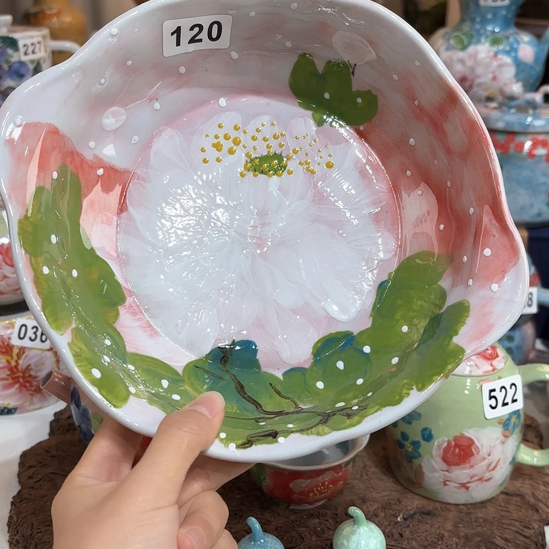 景德镇手绘高温釉下彩陶瓷茶具