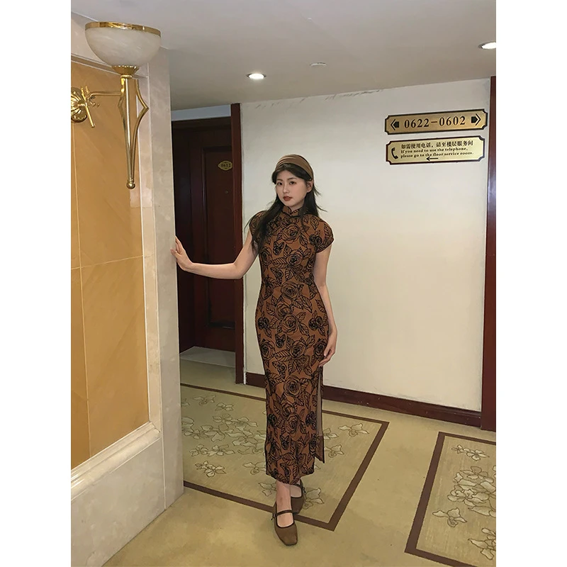 新中式《千千厥歌》日常长款女复古气质连衣裙春夏新款女