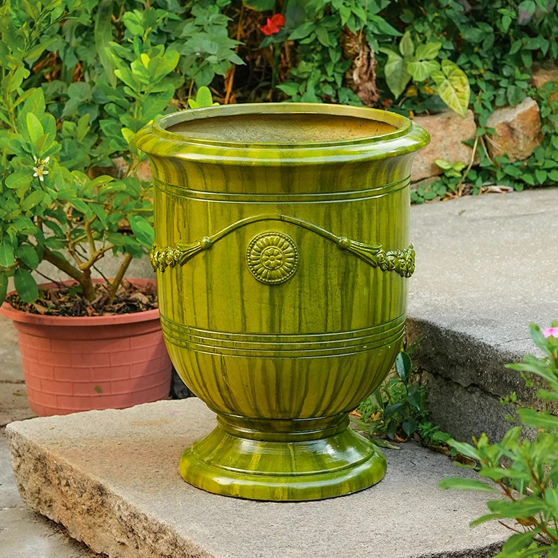 可种树大口径花盆特大号户外花园庭院别墅发财树大型绿植超大花缸