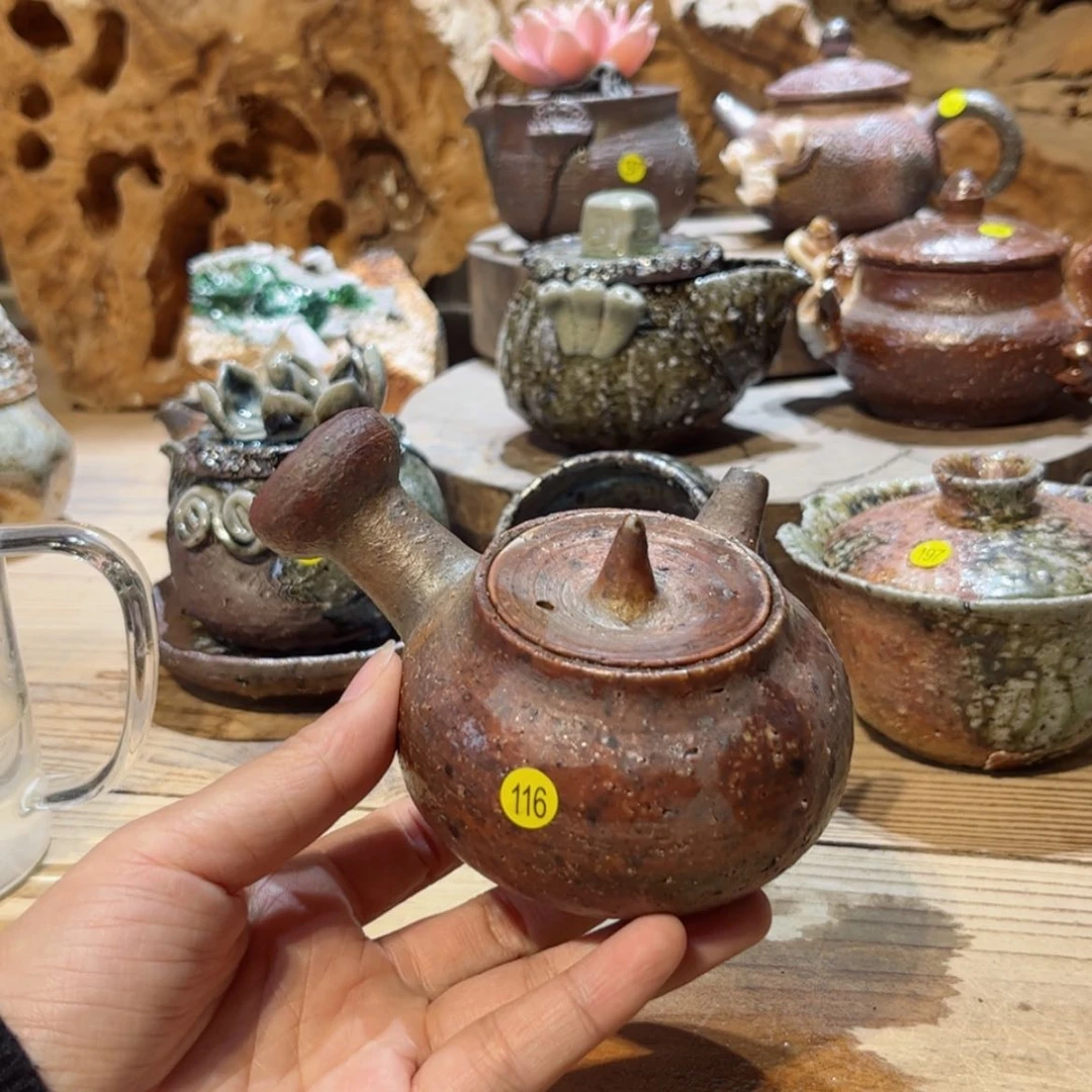 【闪购商品】黑*哥柴烧茶具纯手工侧把壶116