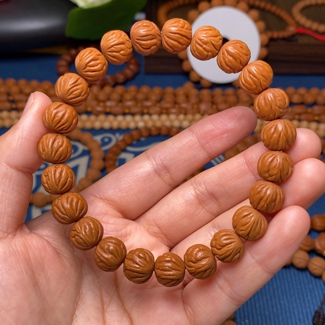 桃核手串11mm野生小龙包文玩桃核手串