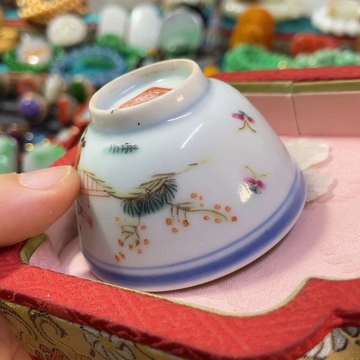 碧***兰青花手绘小主人杯子