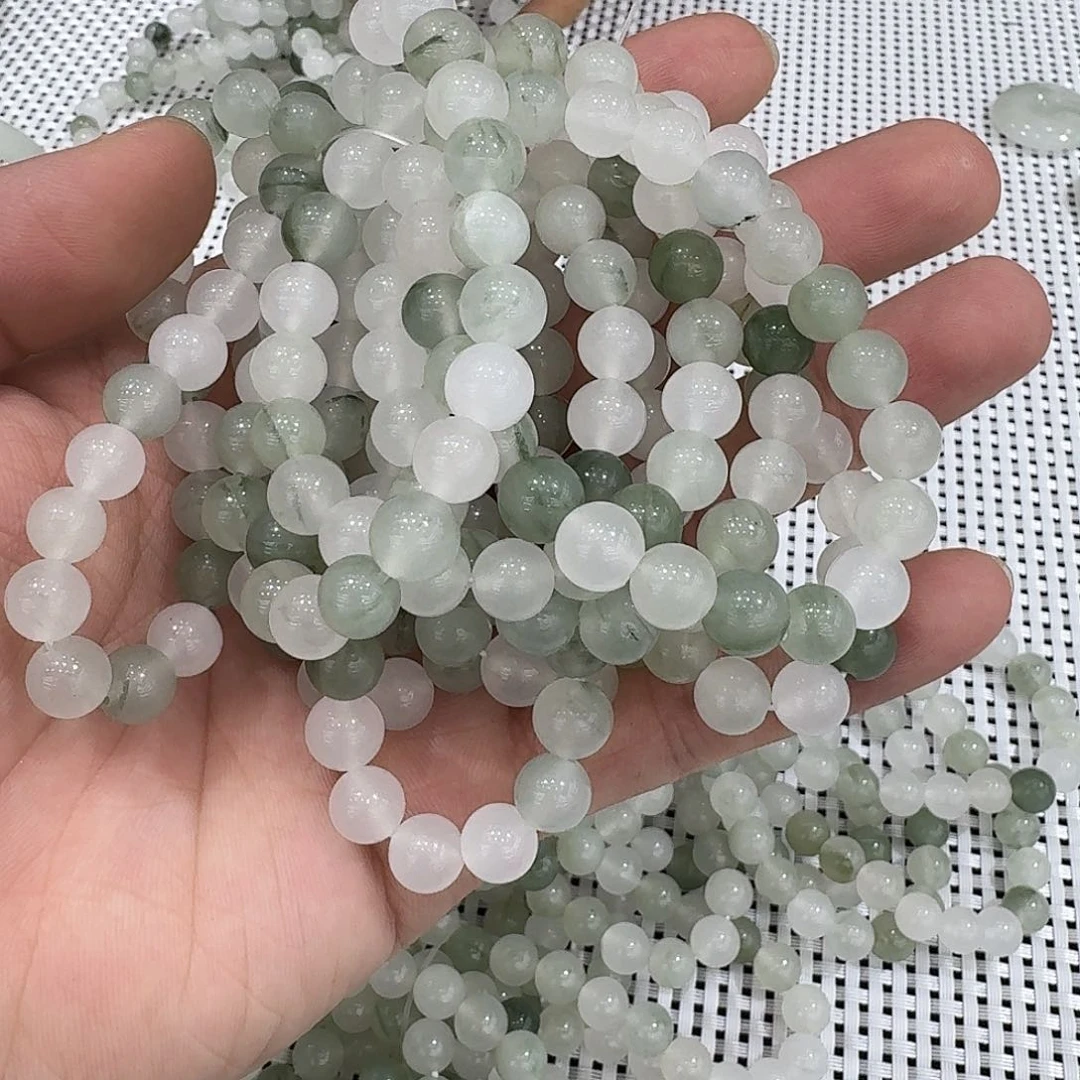 石英岩玉手链未镶嵌天山翠手串 8mm 多样性发其一