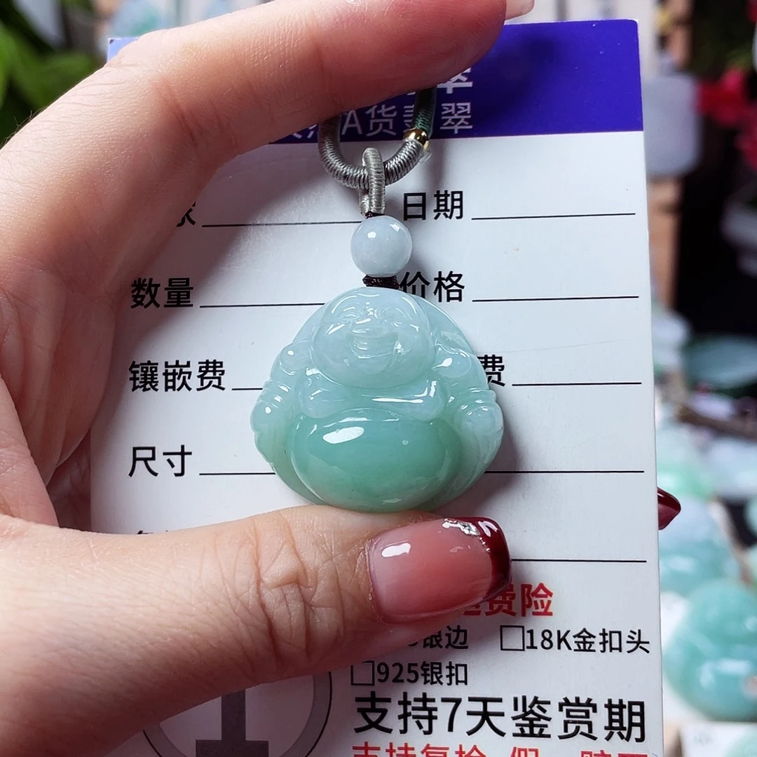 翡翠未镶嵌颈饰佛公47