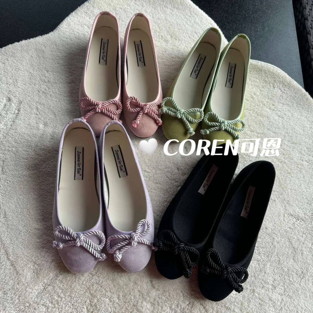 韩国内增高浅口单鞋女2025年新款法式小香风仙女蝴蝶结厚底奶奶鞋