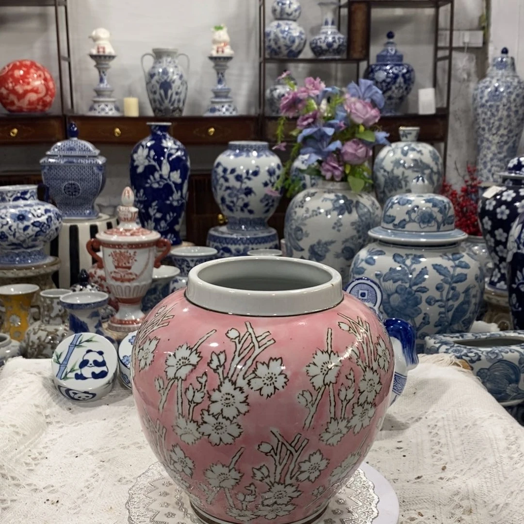 【闪购商品】瓶粉色大肚花瓶……