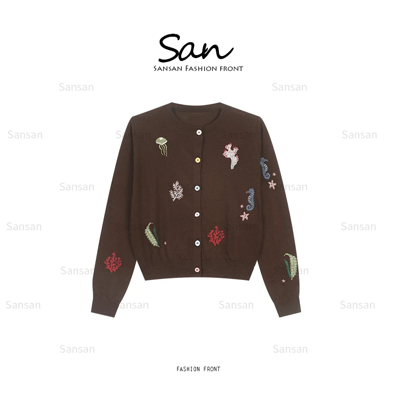 【SANSAN】气质黑色亮片轻奢早秋百搭外套DY-60102