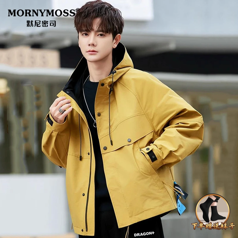 连帽夹克外套男2025春秋季新款爆款休闲工装美式痞帅薄款韩版茄克