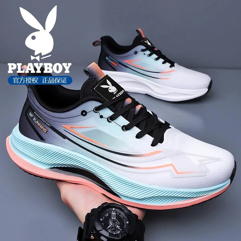 花花公子男鞋冬季爆款透气男生运动鞋设计感时尚减震跑步鞋子男款