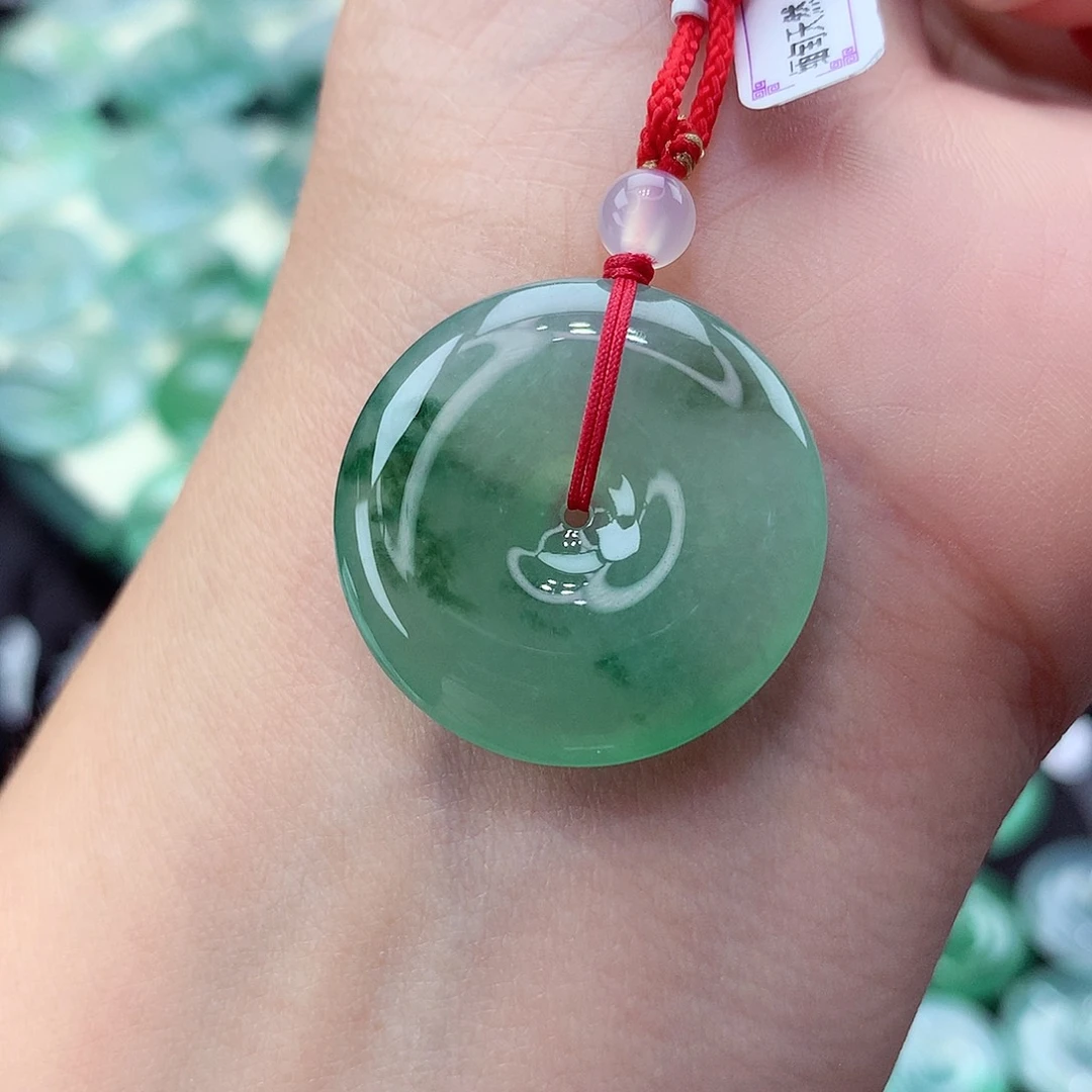 翡翠未镶嵌颈饰编号3尺寸25.6-5.1