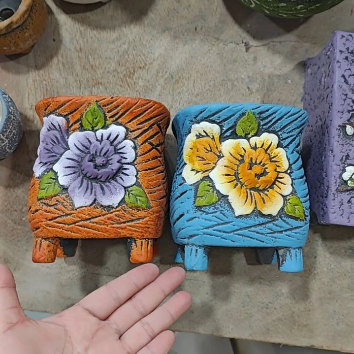 陶吸水透气的白陶花盆凑满12发货