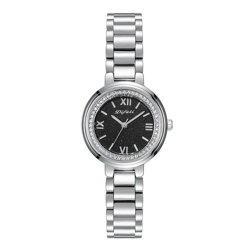 韶光星空满钻女表轻奢时尚高颜值气质通勤防水女士腕表