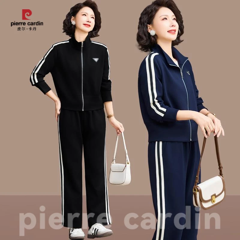 皮尔卡丹春装新款妈妈洋气外套40岁50女春季上衣中年女装时尚运动