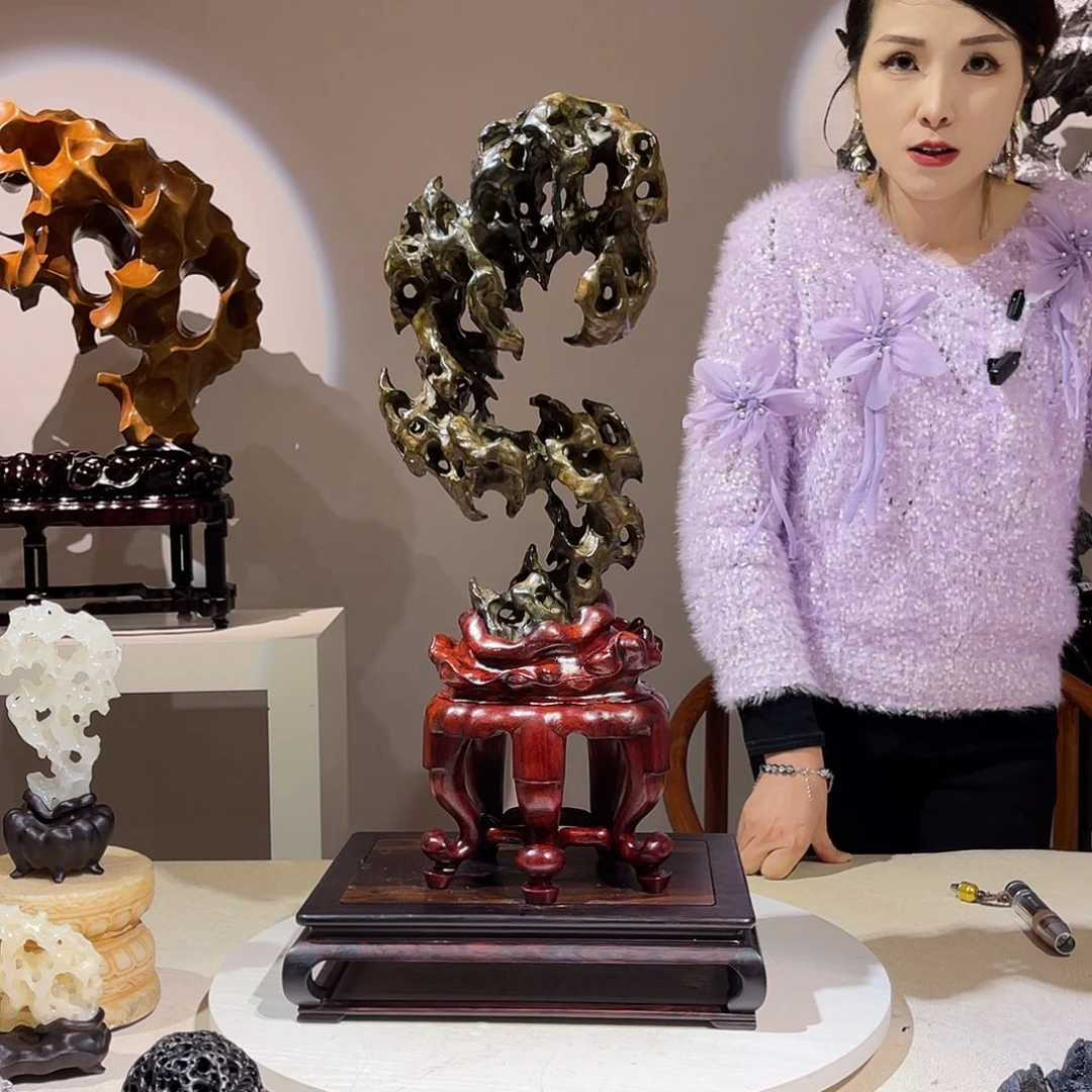 玄***川太湖石摆件，高，57。 宽，21