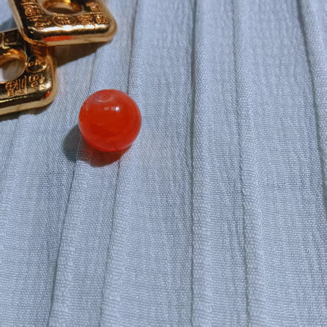 Q88甄品严选肉灵芝玛瑙单珠赠摆件J107