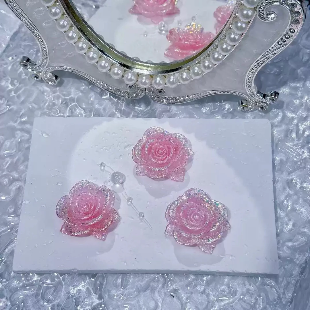 夜光五叶花【卡35mm】萤火虫摆件diy树脂配件