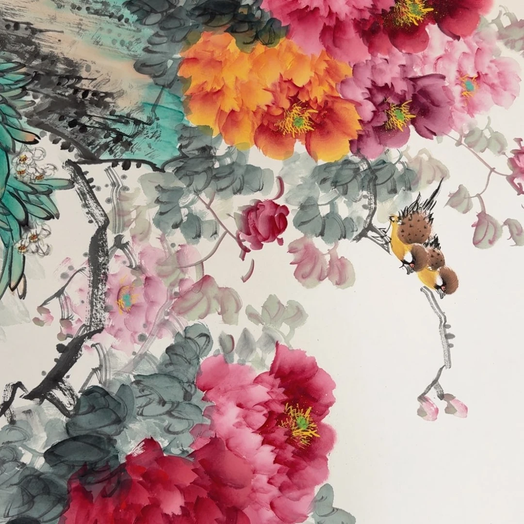 国画国画作品山水花鸟纯手绘