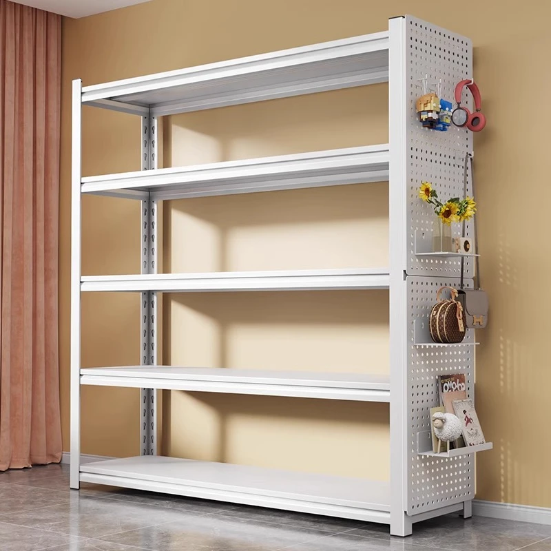 家用货架多层置物架展示架落地储物架超市快递角钢碳钢收纳架子