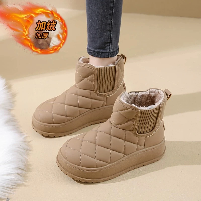 秋冬新款【加棉】女士英伦风经典百搭雪地靴马丁靴K2903