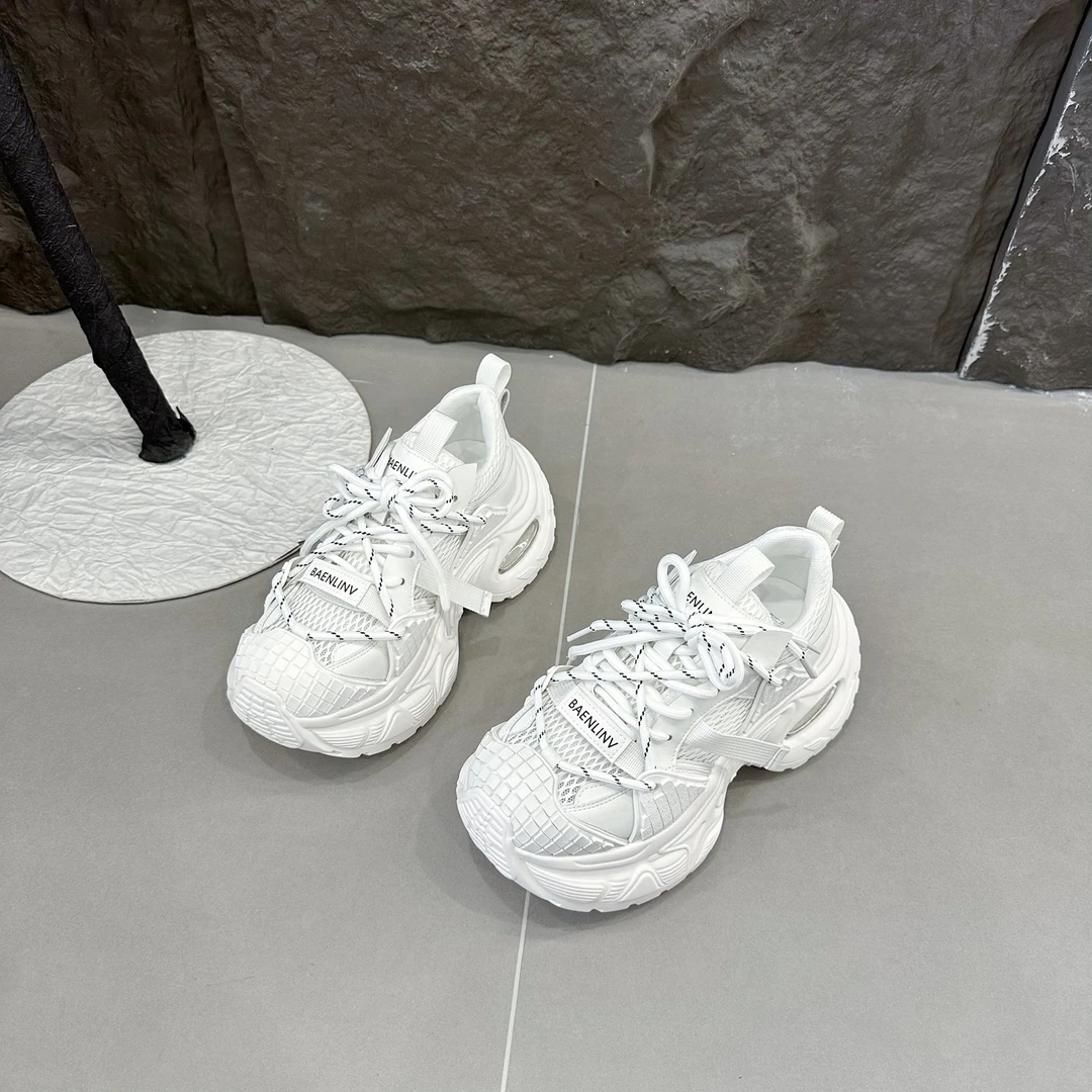 2025夏季新款老爹鞋休闲鞋网面透气休闲鞋时尚百搭增高鞋