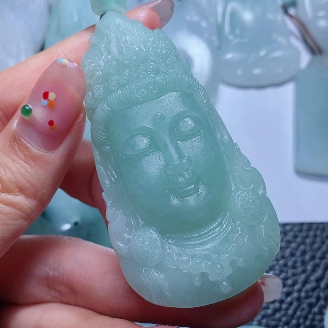 定制翡翠未镶嵌毛货付款后联系客服确认抛光