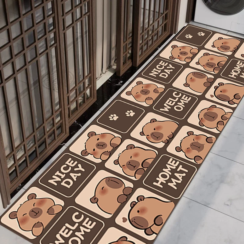 X193-8【60*200cm】硅藻泥阳台飘窗床边地垫移门长条吸水地毯门垫