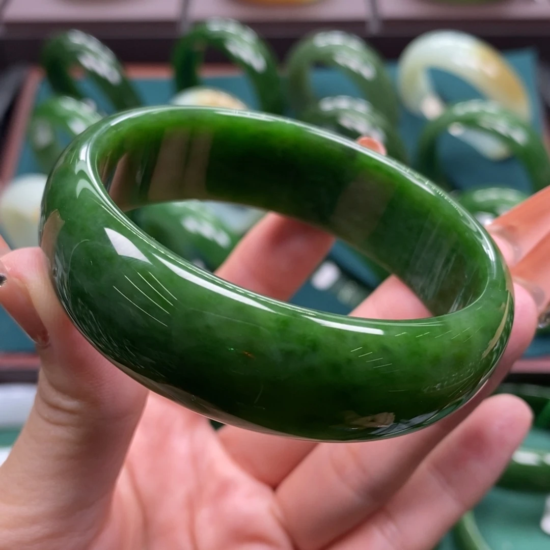 和田玉（碧玉）未镶嵌手镯5960