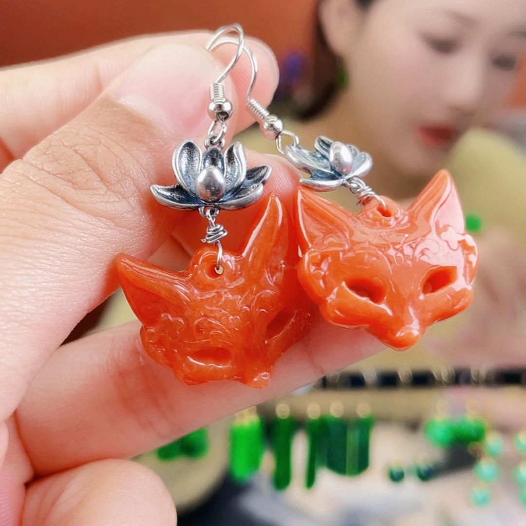 翡翠未镶嵌耳饰饰品