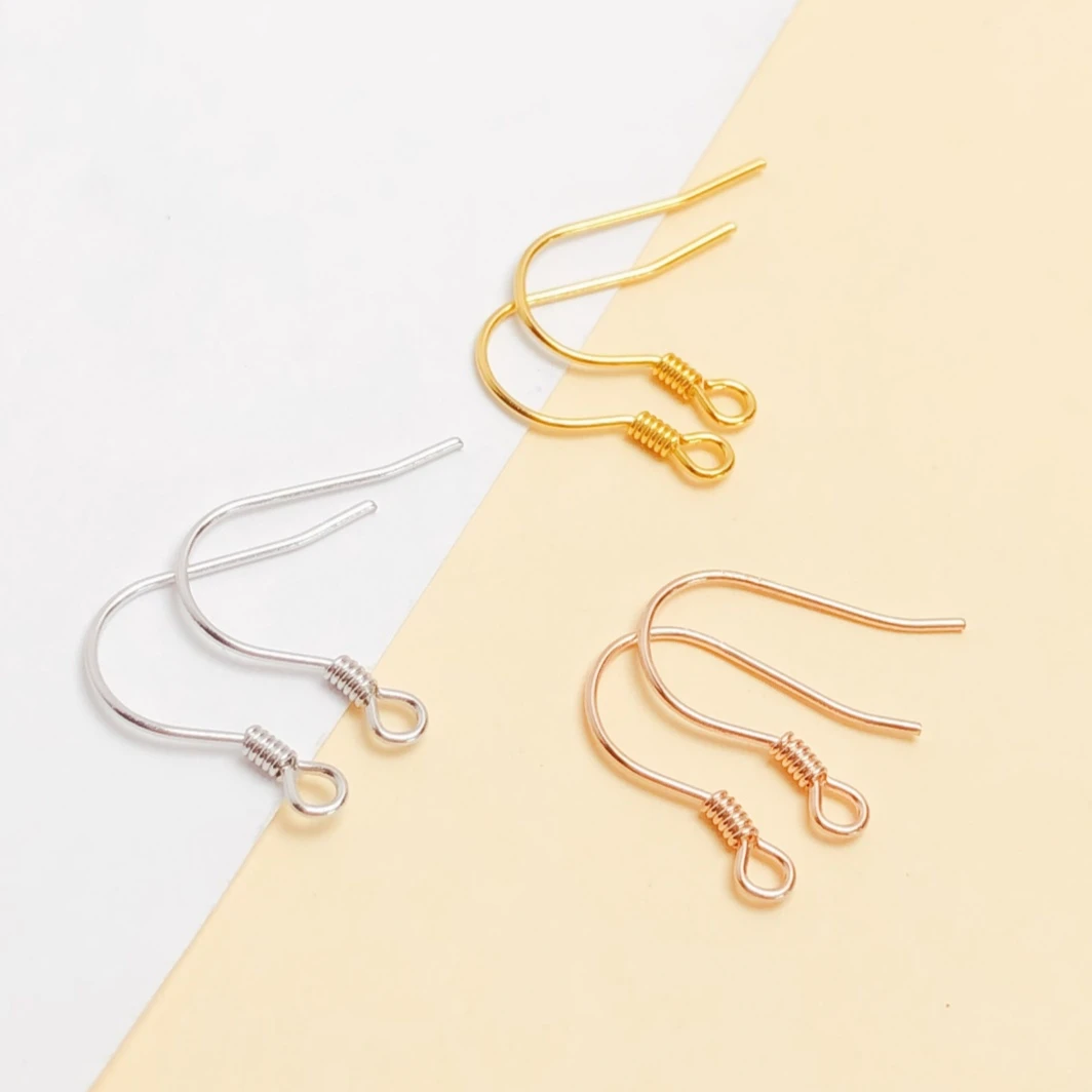 925银耳饰 耳钩 DIY手工银耳勾 纯银饰品首饰 耳钉饰品银钩配件