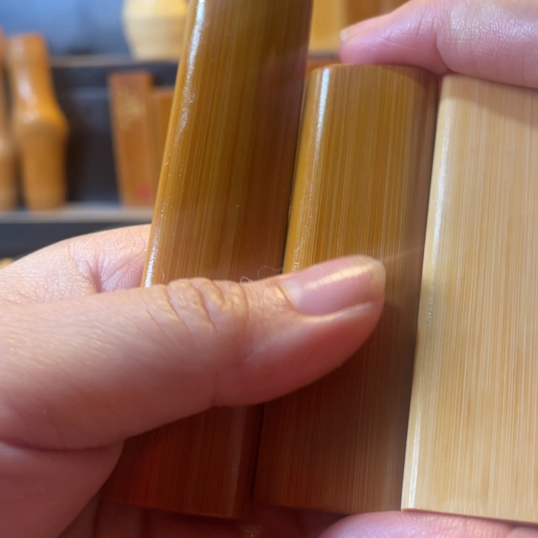 十****手工实心玉竹手把件