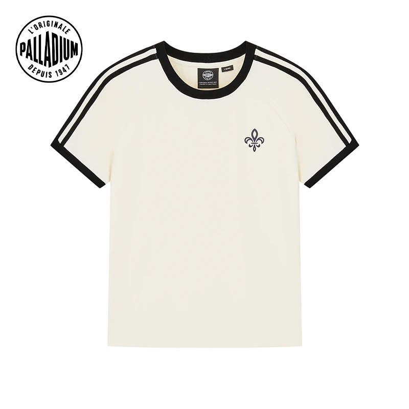 帕拉丁秋季女款上装简约时尚拼接设计短袖T恤1912910