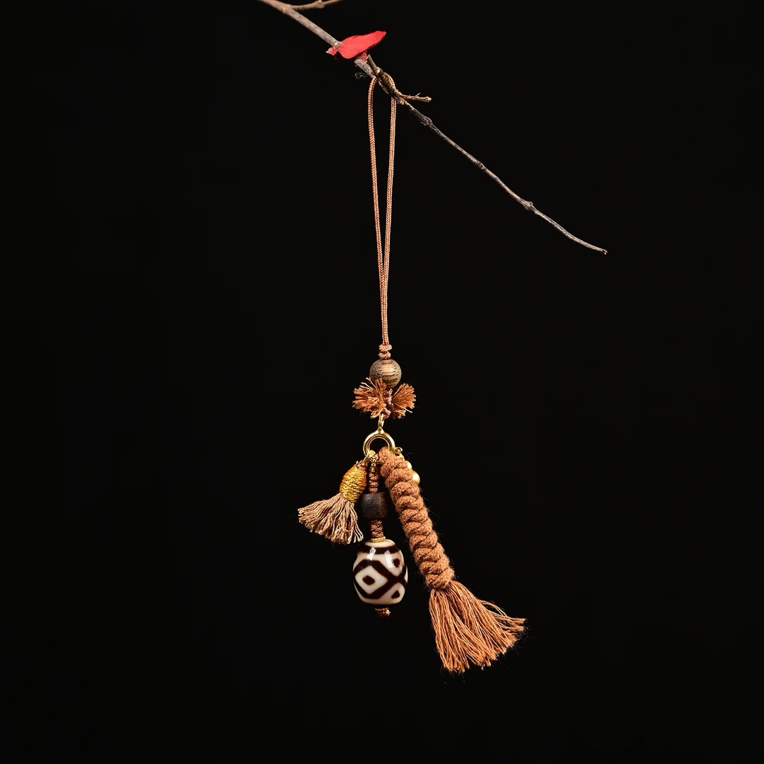 【熊总夫妇】金刚三六九眼手工藏式手机挂天珠吊坠